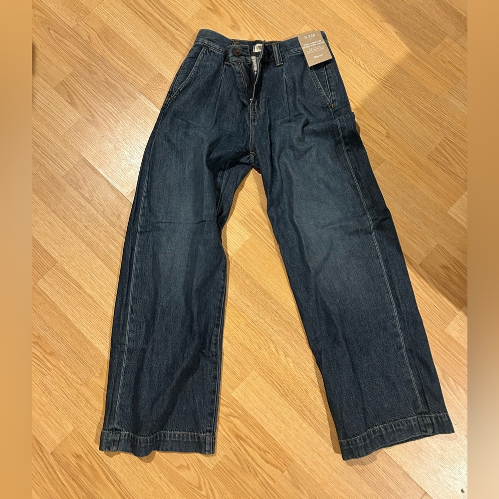 madewell harlow wide leg jeans - short size 23
